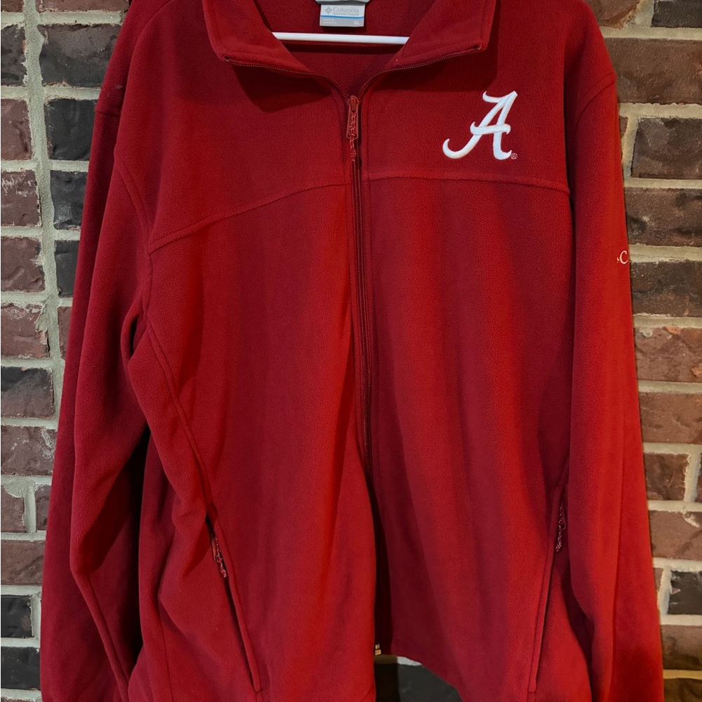 Columbia Red Fleece Jacket with White Label